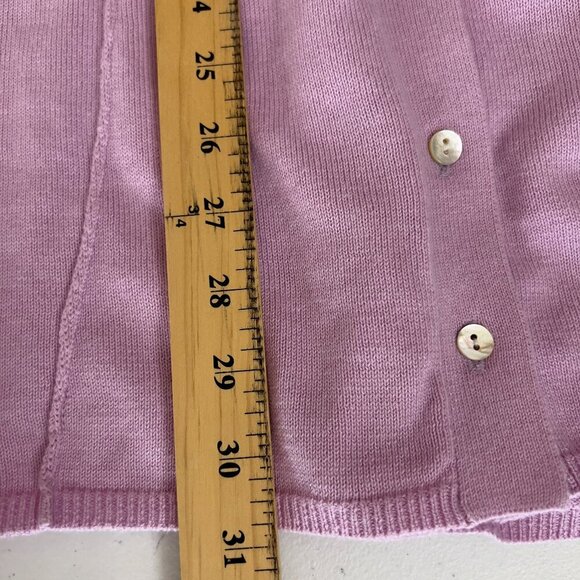 CRUSH Lilac Knit Mini Dress – Collared Button Front | Cotton Silk Cashmere Blend - Picture 10 of 11